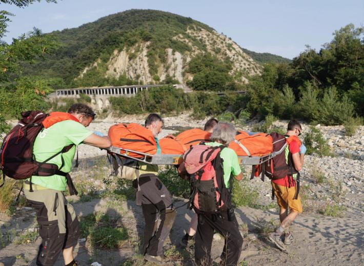 I soccorritori al lavoro a Citerna