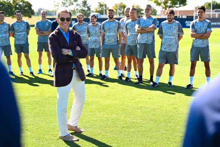 Krause a Collecchio per incontrare e caricare la squadra