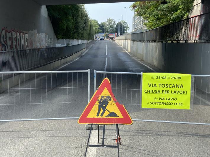 Via Toscana chiusa (fino al 29 agosto)