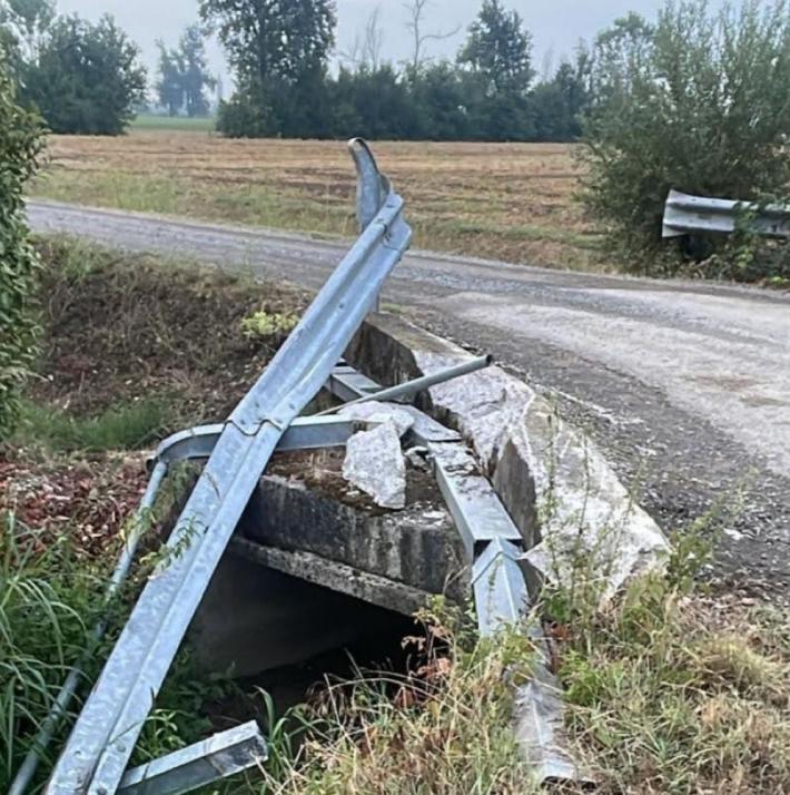 Ponte danneggiato a Busseto