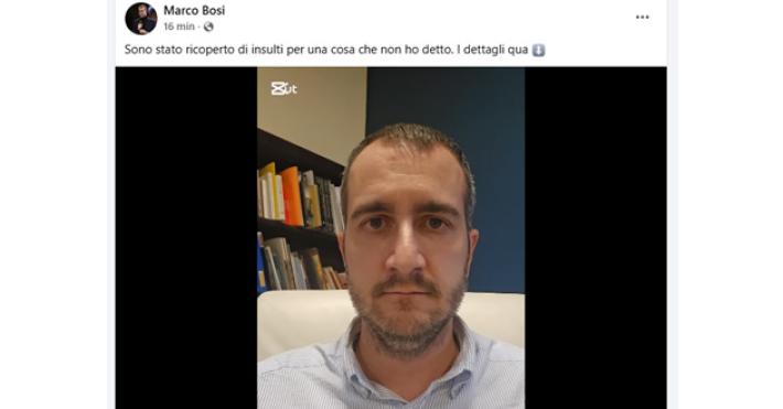 Video Bosi su Facebook