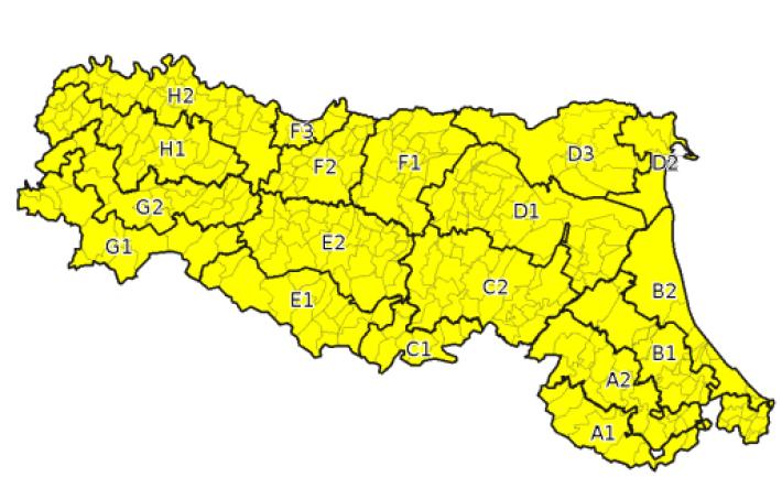 Maltempo nel Parmense: oggi allerta gialla