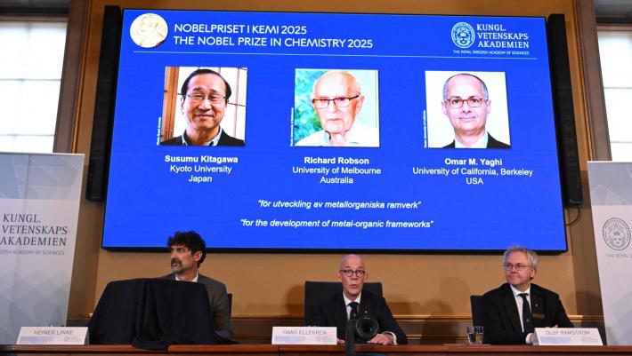 Il Nobel per la Chimica va a Kanegawa, Robson e Yaghi (ricerca nuovi materiali)