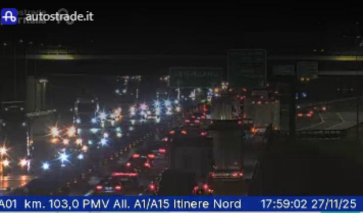 A1, code a tratti fra Campegine e Parma 