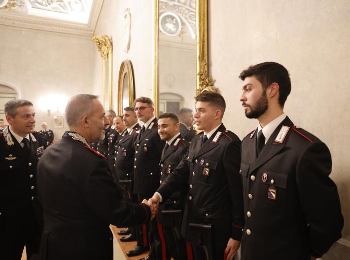 Il generale Enrico Scandone in visita al Comando provinciale dei carabinieri di Parma