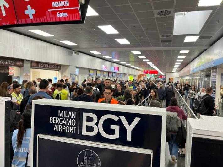 Disagi all'aeroporto di Bergamo
