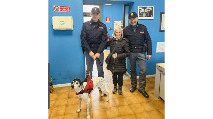 La cagnetta Luna torna a casa grazie alla Polfer