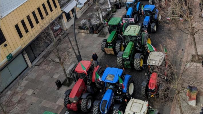 Corteo di agricoltori dalle 10:30 alle 13:30