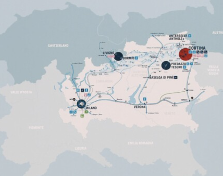 Olimpiadi di Milano Cortina: sette sedi gara, ecco tutti gli impianti - Dove sono? Ecco la mappa 