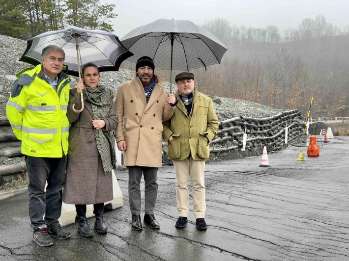 Frana di  Saliceto: avviato uno studio approfondito per preparare gli interventi. Sopralluogo di Provincia e Comune