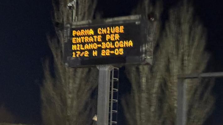 Chiusura entrate casello Parma