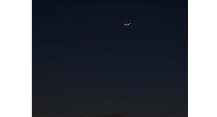 Lo spettacolo del bacio tra luna e Venere ammirato da tutto il parmense