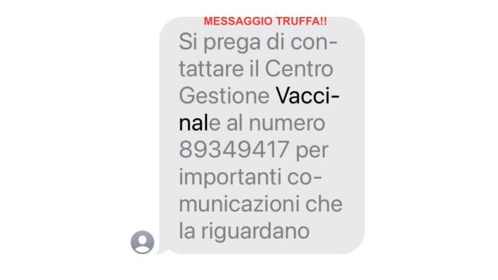 Sms truffa Usl di Parma