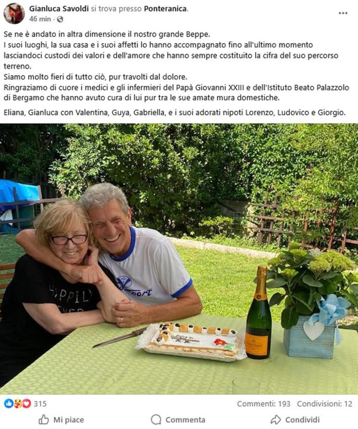  Mondo del calcio in lutto: &egrave; morto Beppe Savoldi 