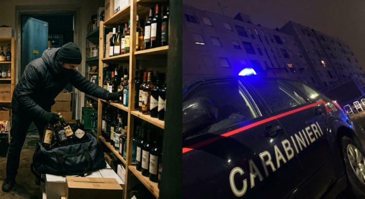 Parma: si intrufola nel magazzino di un bar del centro e ruba diverse bottiglie di liquori. Identificato dai carabinieri che lo riconosco dai filmati di sorveglianza