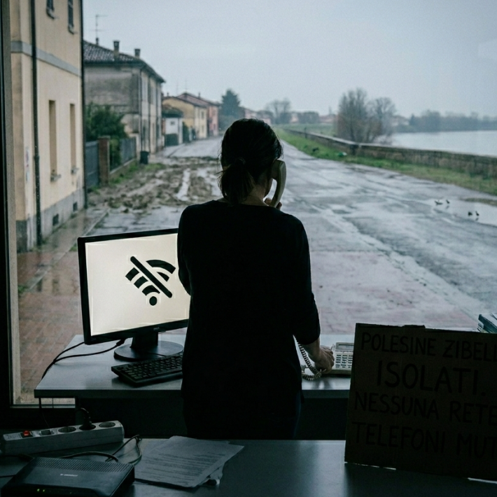 Polesine Zibello ancora al buio: linee telefoniche e internet saltate, protesta del comitato Amici del Grande fiume