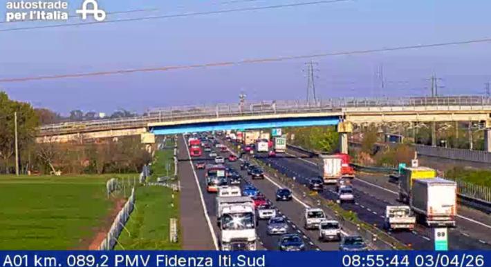 Il traffico del "ponte" di Pasqua: code a tratti fra Basso Lodigiano e Fidenza 