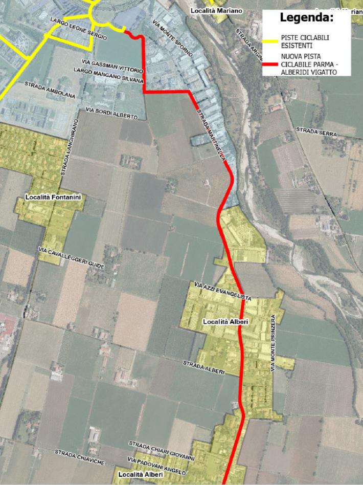 Via libera alla pista ciclabile ad Alberi di Vigatto: sar&agrave; lunga 3,5 chilometri, lavori nel 2027