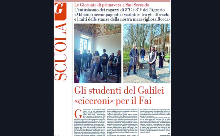 Gli studenti del Galilei ciceroni per le Giornate del Fai