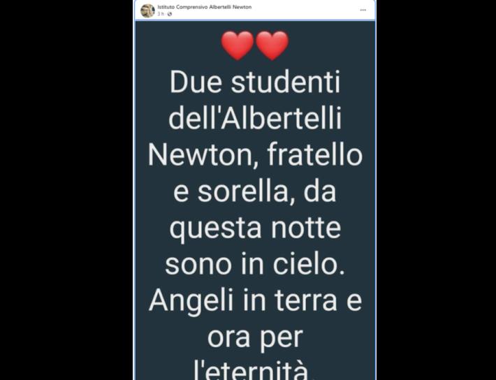 Morte di Rejana e Resat: l'annuncio  social della loro scuola, l'Albertelli- Newton. "Ora angeli per l'eternit&agrave;"
