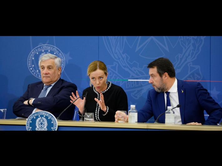 Incontro fra Meloni, Salvini e Tajani a Palazzo Chigi
