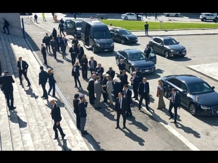 Mattarella arrivato all'Universit&agrave; di Trieste