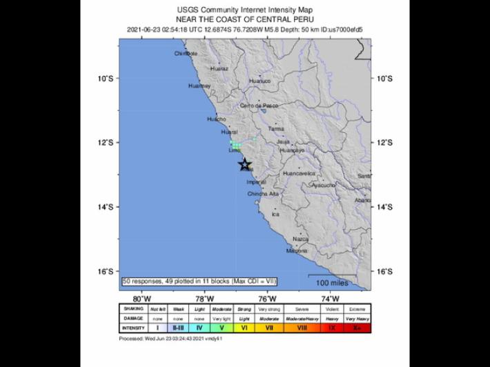Terremoto di magnitudo 7.2 al largo del Per&ugrave;