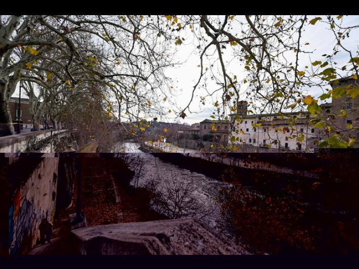 Il Tevere nel centro di Roma nel patrimonio dell'Unesco
