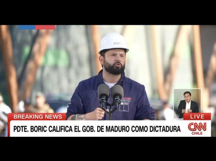 Boric: 'Il Venezuela oggi &egrave; una dittatura'