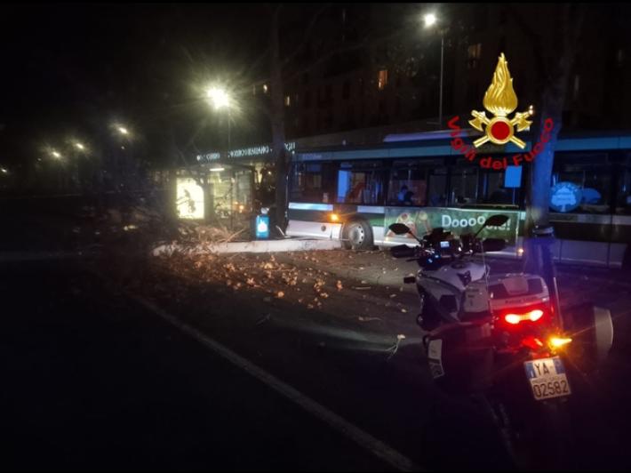 Autobus si schianta contro un albero a Milano: 8 feriti