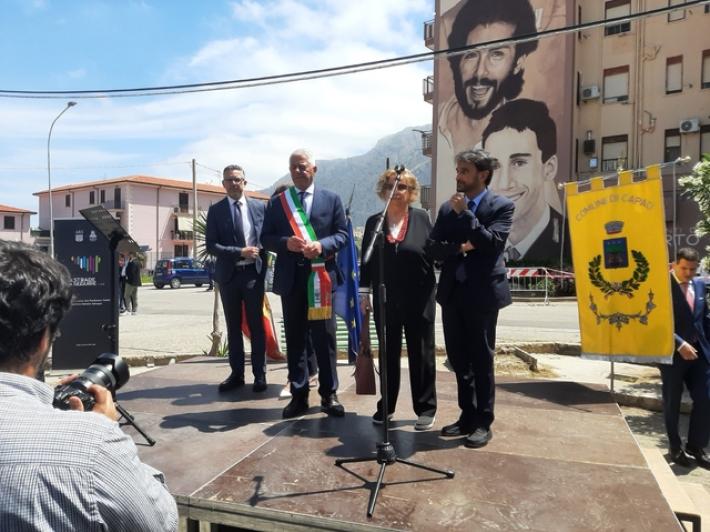 Inaugurato a Capaci murale con agenti vittime della strage
