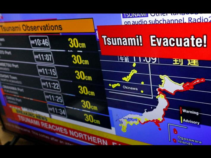 Onde fino a 5 metri nel distretto russo colpito da tsunami