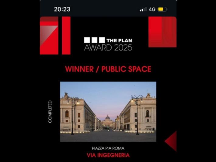 The Plan award 2025 al progetto di Piazza Pia a Roma