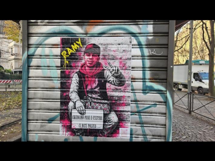 A Milano manifesto per Ramy contro Ambrogino ai Carabinieri