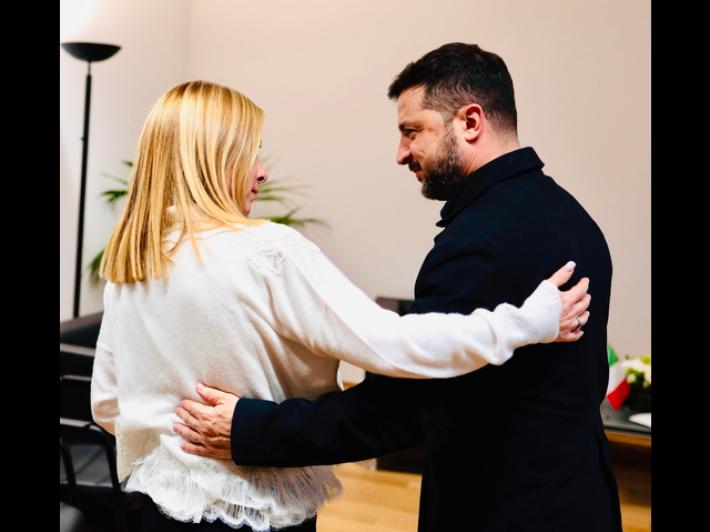 Meloni ricever&agrave; Zelensky domani a Palazzo Chigi