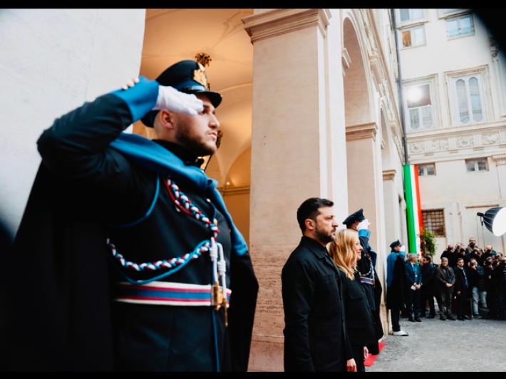 P.Chigi, Meloni e Zelensky condividono i prossimi passi verso una pace giusta