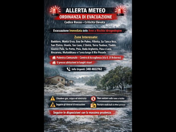 Allerta maltempo in Sardegna, evacuate decine di persone nel Nuorese