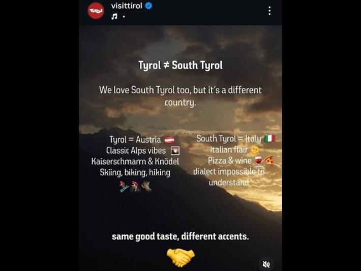 Polemiche per una pubblicit&agrave; 'Il Tirolo non &egrave; l'Alto Adige'