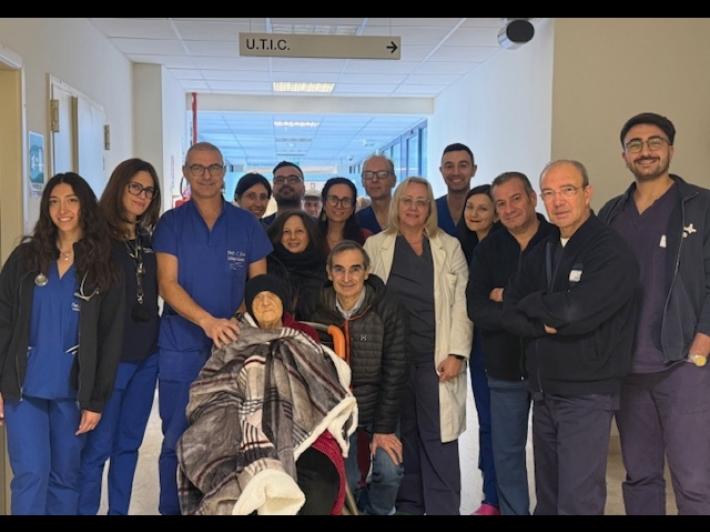 Infarto a 99 anni, salvata con angioplastica e ricanalizzazione arteria