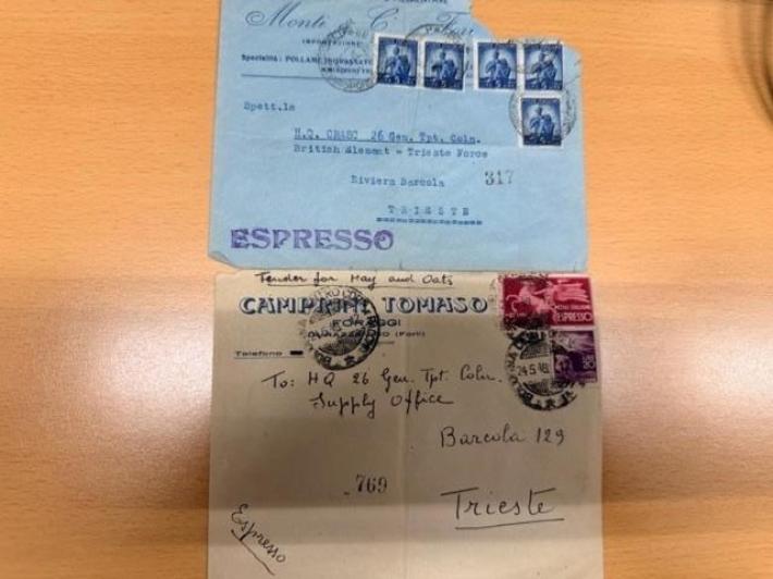 Donate al Museo Postale Mitteleuropa lettere e francobolli del Dopoguerra
