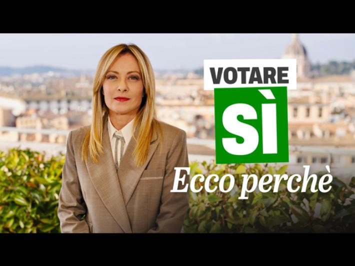 Meloni posta un video sul referendum, 'andate e votate SI, riguarda tutti'