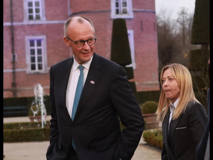 Incontro tra Meloni e Merz a Bruxelles