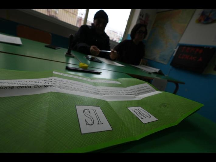 Referendum: ad un quarto dei seggi scrutinati affluenza al 58,51%