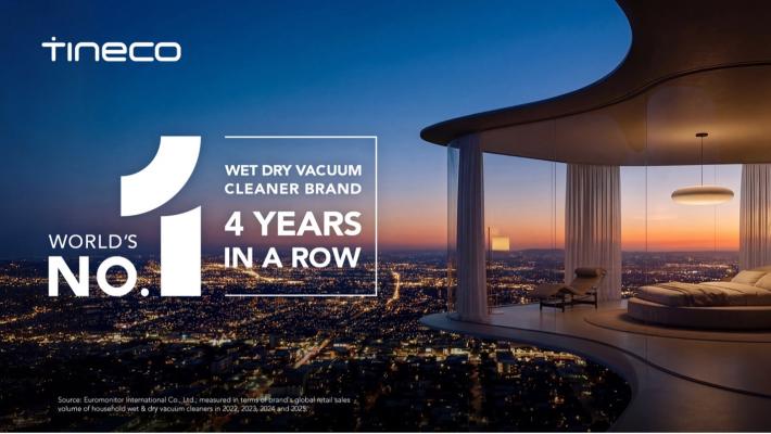 Comunicato Stampa: TINECO &egrave; n.1 al mondo per Euromonitor nei Wet&Dry domestici per il 4&deg; anno consecutivo