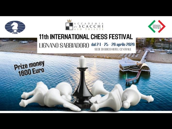 Via all'11/o Festival Internazionale di Scacchi "Lignano Sabbiadoro"