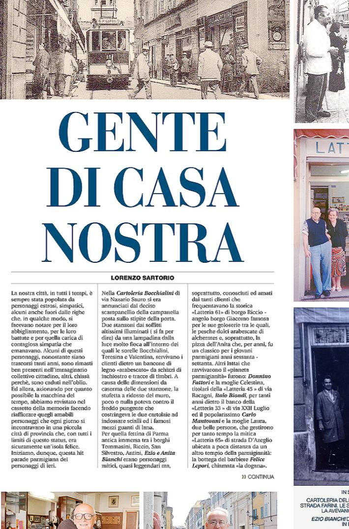&laquo;Gente di casa nostra&raquo;  di Lorenzo Sartorio: un inserto dedicato  ai personaggi di Parma