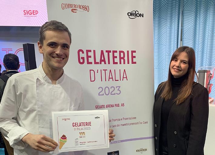 Parma nell'empireo del gelato: tre i gelatai premiati con i tre coni: Sanelli (Salso) Ciaccio (Parma) e, new entry, Magritte a Fidenza