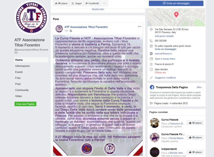 L'appello dai tifosi della Fiorentina: "Tutti a Parma per scongiurare un epilogo assurdo"