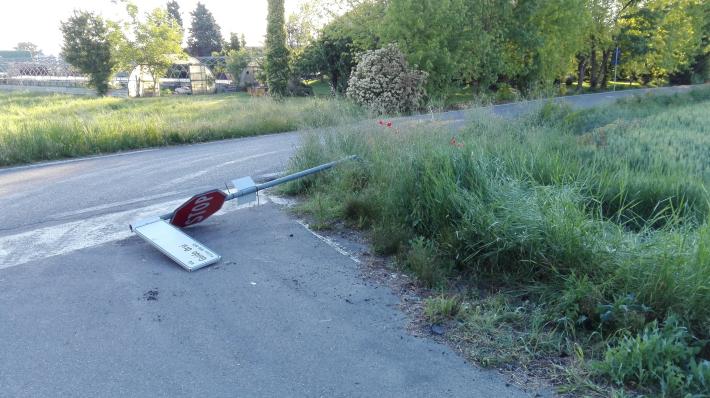 Strada Antina, cartello stradale ko