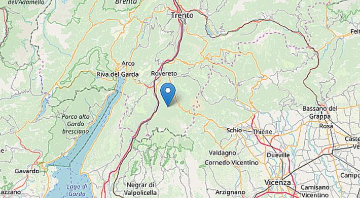 Terremoto in Trentino: paura da Rovereto al lago di Garda